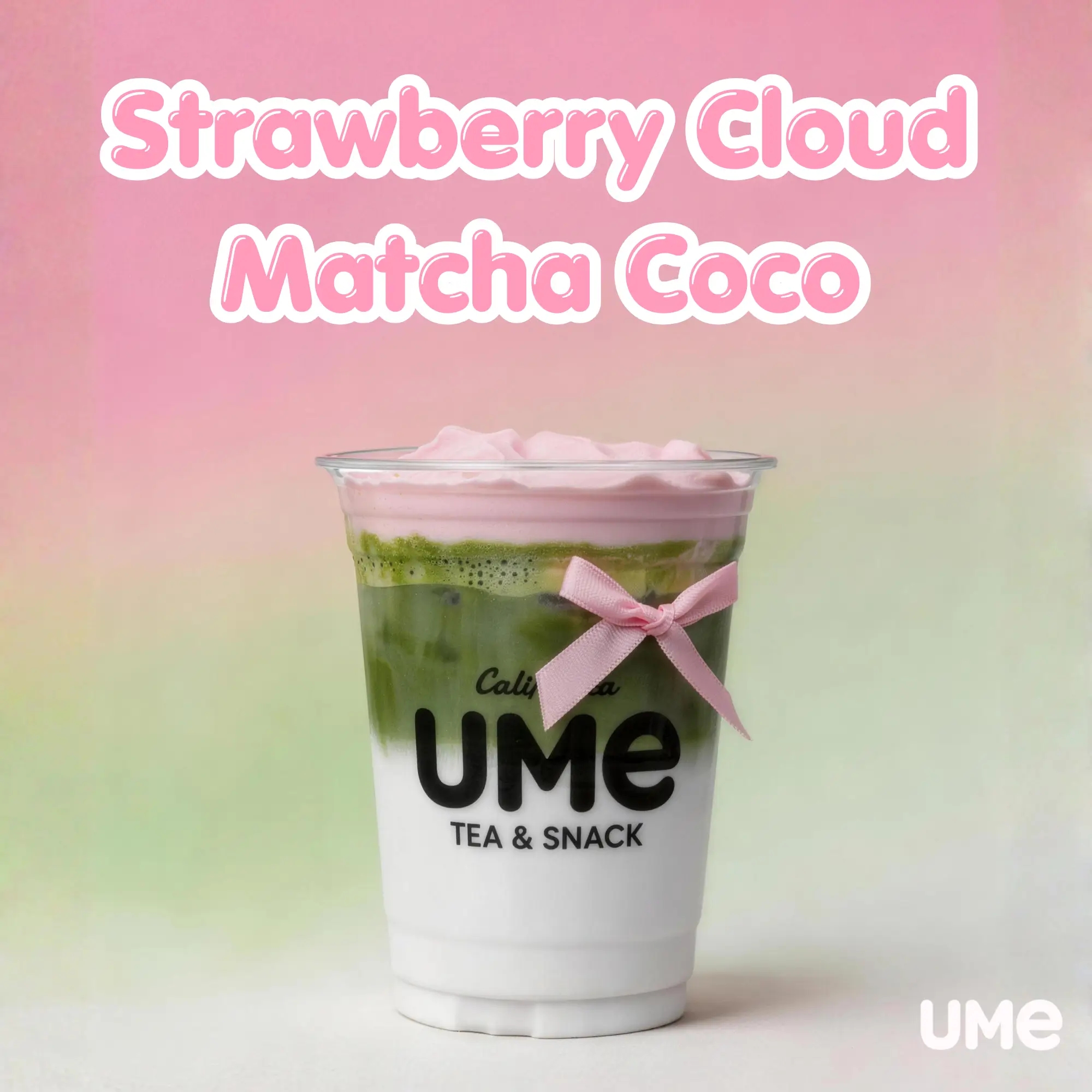 Strawberry Cloud Matcha Coco